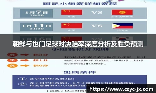朝鲜与也门足球对决赔率深度分析及胜负预测